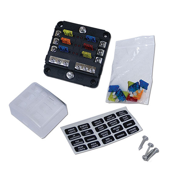 Caja de fusibles de 6 vías con fusibles FUS2988