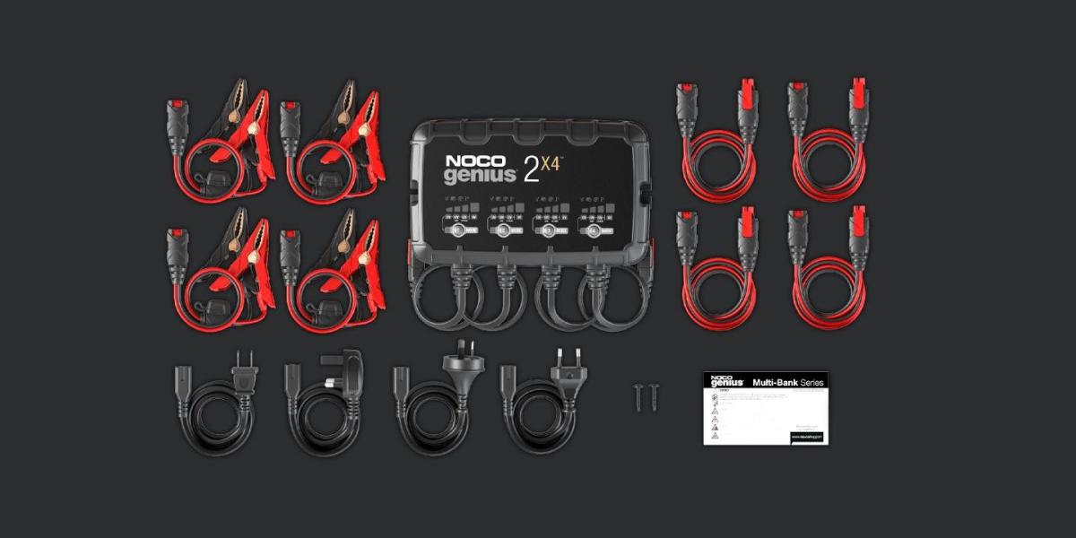 Cargador de baterÃa NOCO GENIUS2X4 de 8 A y 4 puertos