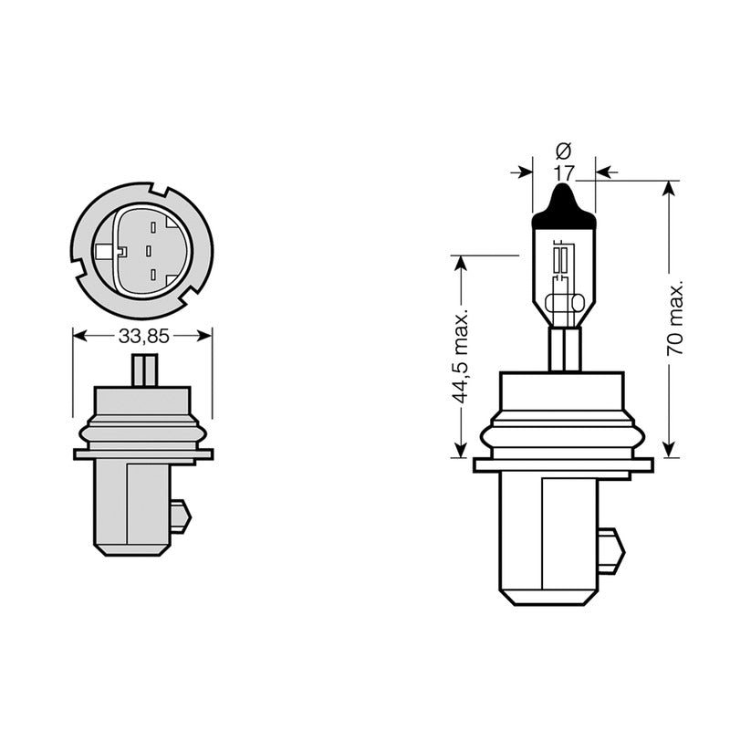 General Electric GE HB5 12V 65/55 PX29T Lampe