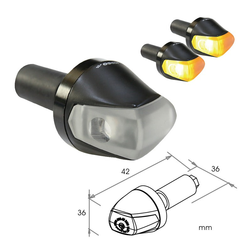 Koso Arrow LED Knight Schwarz Rauchglas