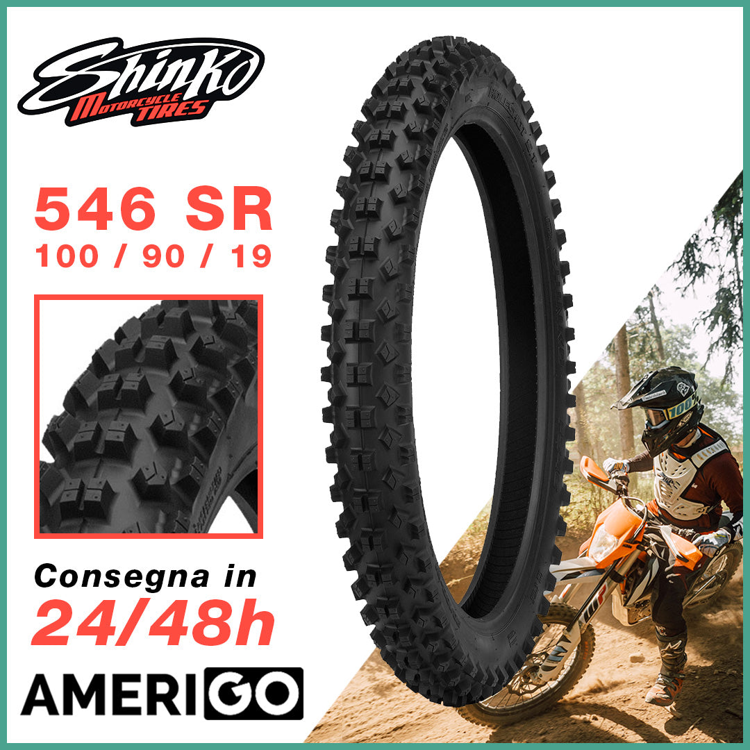 SHINKO Pneumatico 100/90-19 57M TT 546 SR Posteriore Cross - AmerigoStore