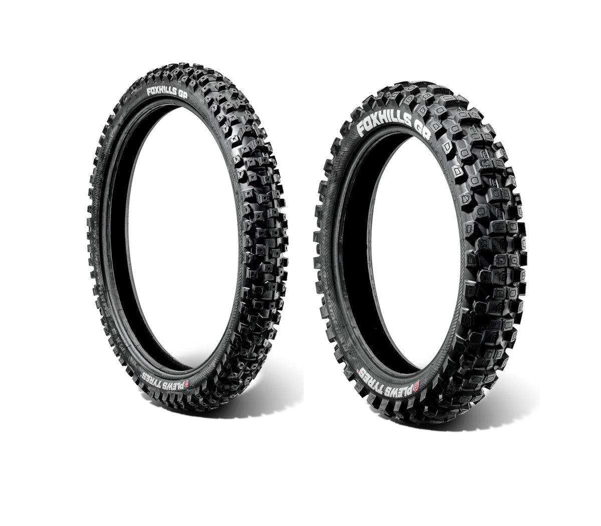 Plews Tyres Coppia Pneumatici FOXHILLS 80/100-21 - Hard MX FOXHILLS 110/90-19 - Hard MX