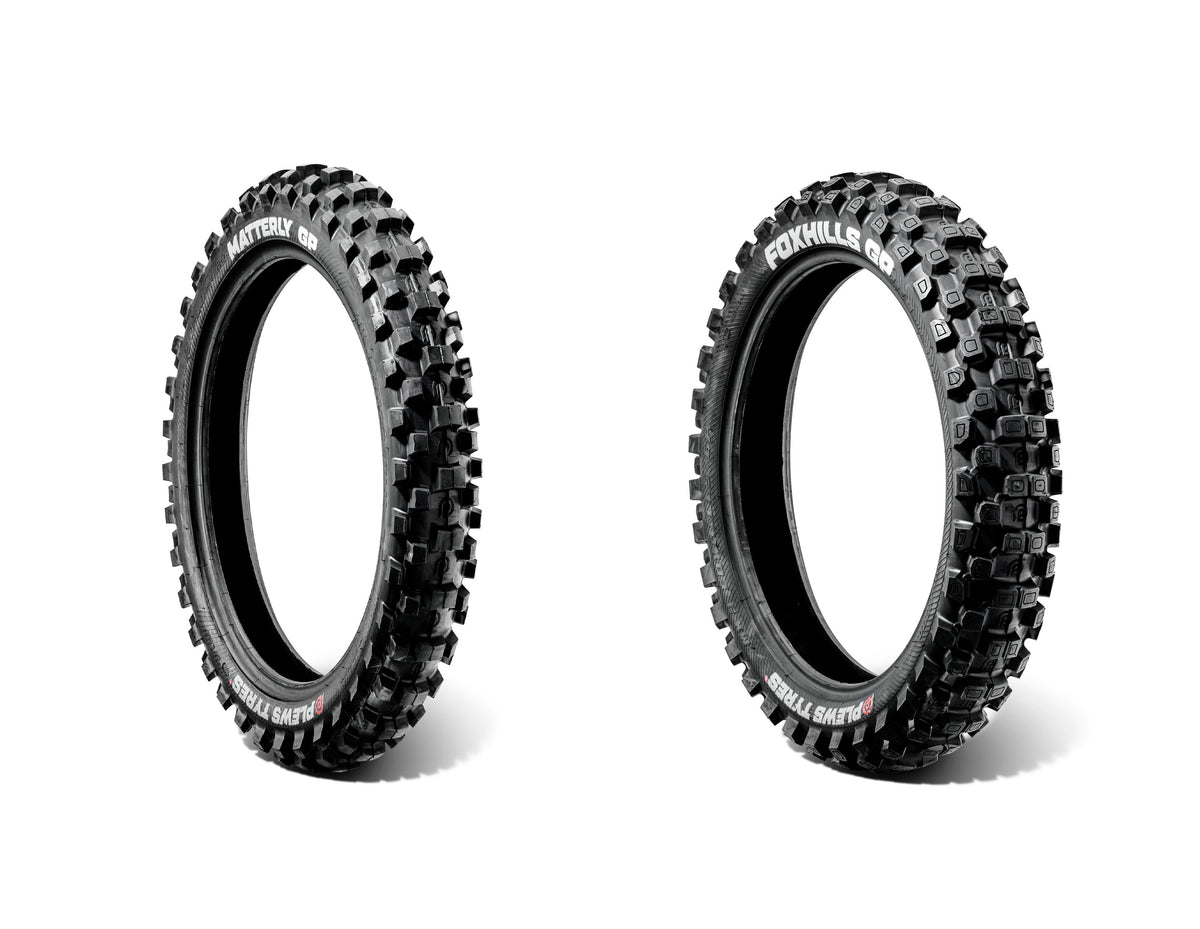 Plews Tyres Coppia Pneumatici MATTERLY 80/100-21 - Medium MX FOXHILLS 110/90-19 - Hard MX