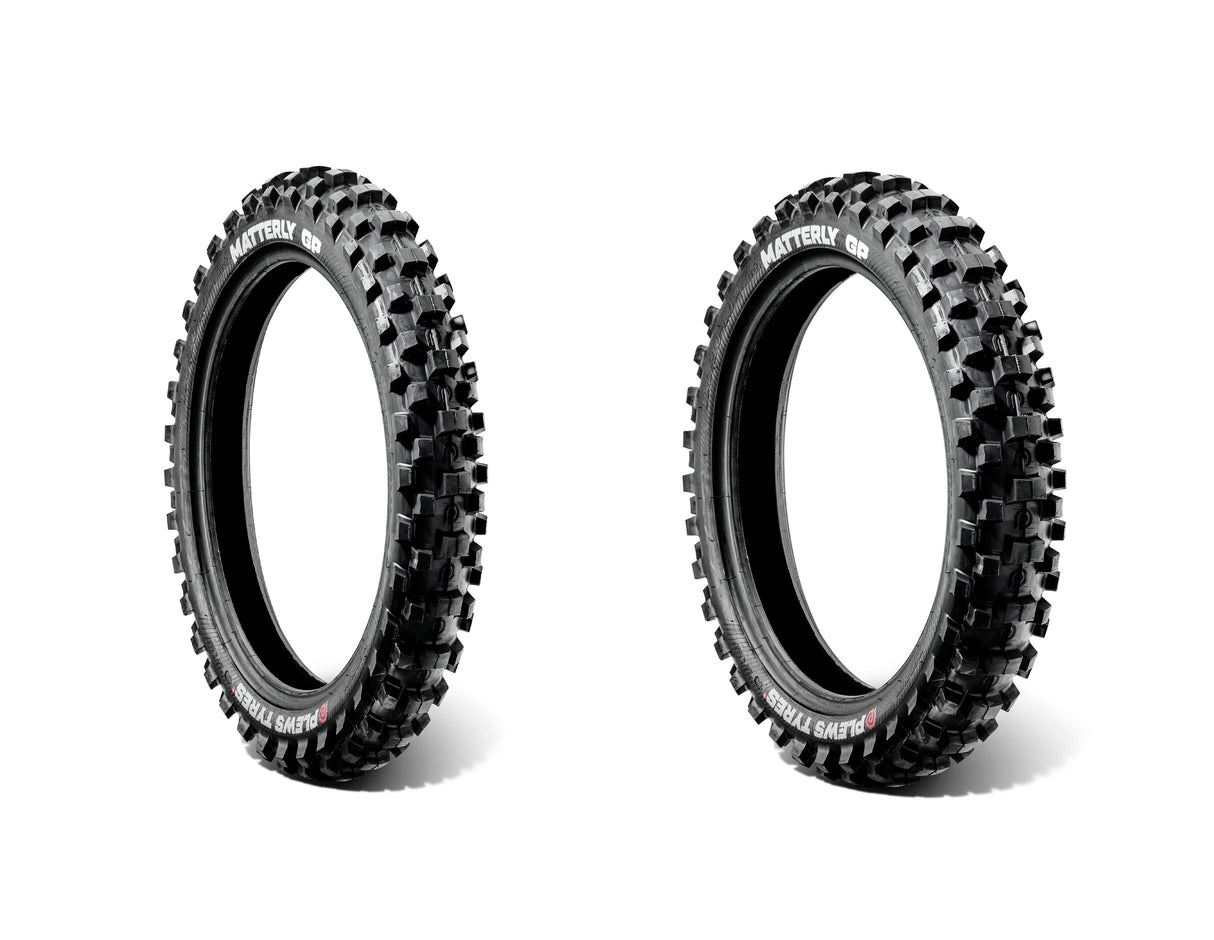 Plews Tyres Coppia Pneumatici MATTERLY 80/100-21 - Medium MX MATTERLY 100/90-19 - Medium MX