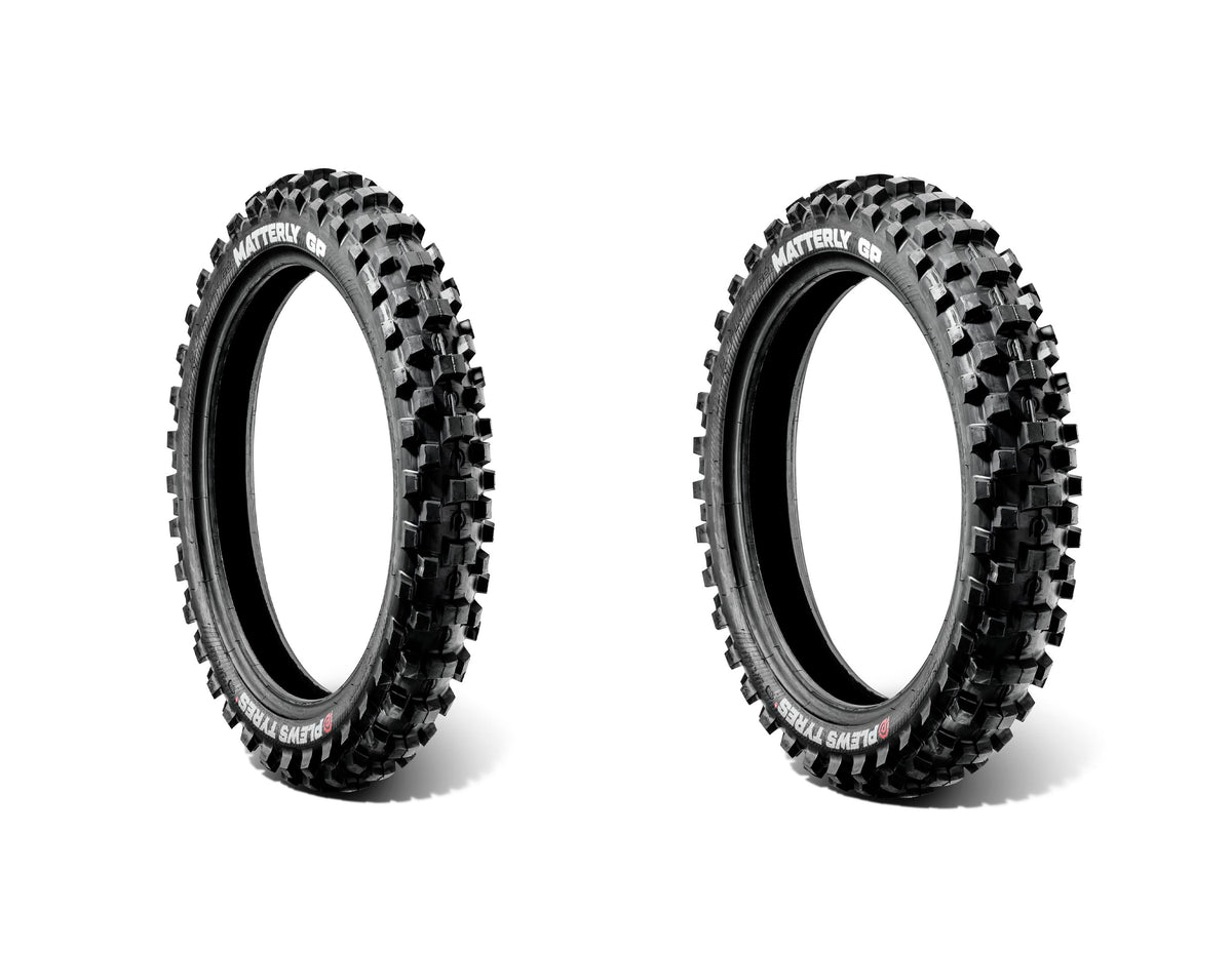 Plews Tyres Coppia Pneumatici MATTERLY 80/100-21 - Medium MX MATTERLY 100/90-19 - Medium MX