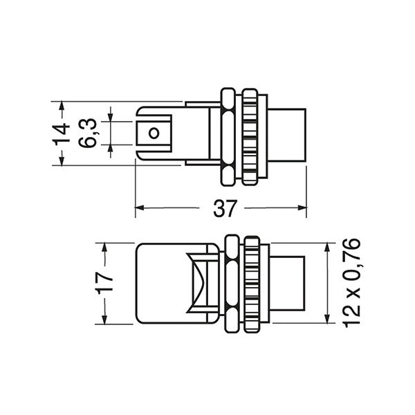 Pulsante con autoritorno INT14