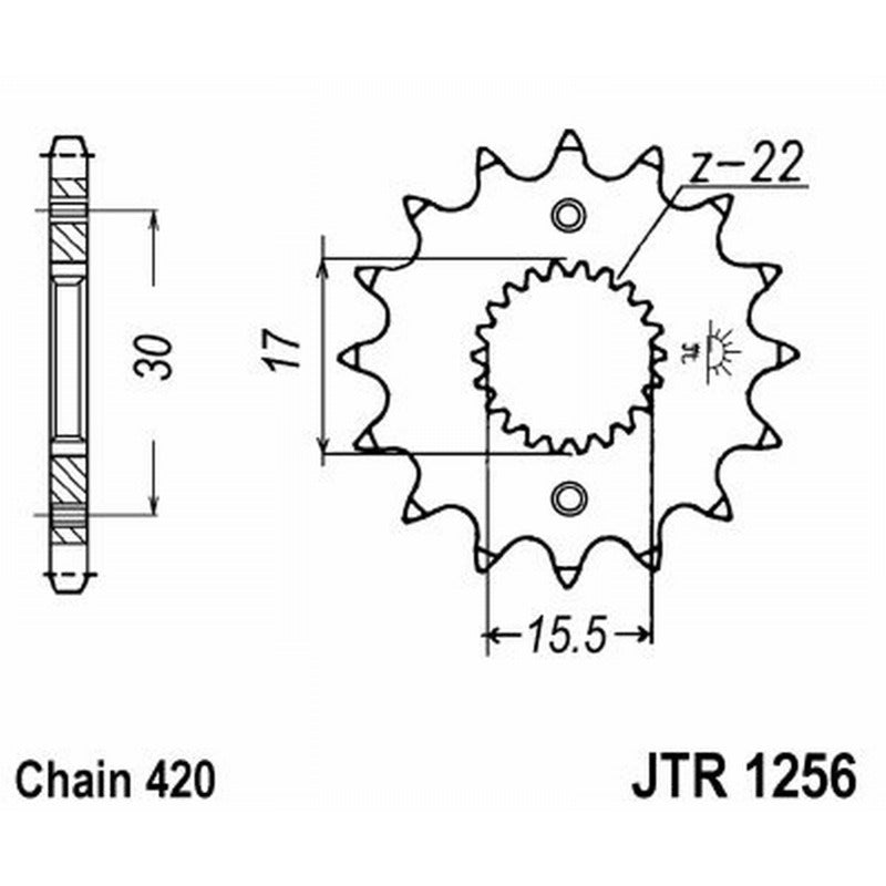 Jt Ritzel Jt 1256 Z16 Zähne JTF1256.16