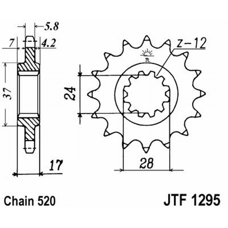Jt Ritzel Jt 1295 Z14 Zähne JTF1295.14
