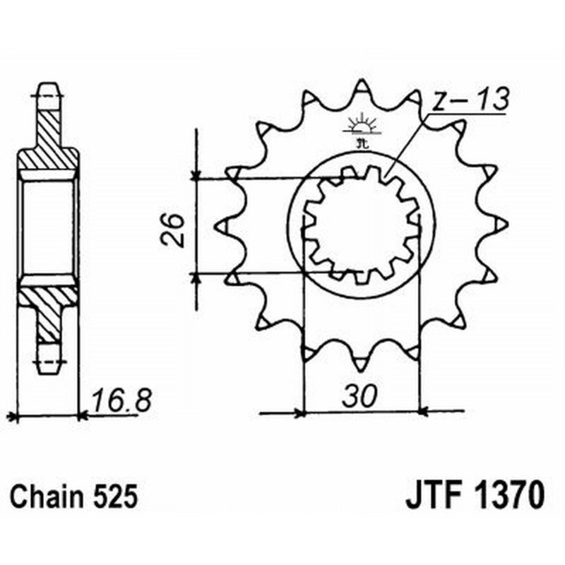 Jt Ritzel Jt 1370 Z16 Zähne JTF1370.16