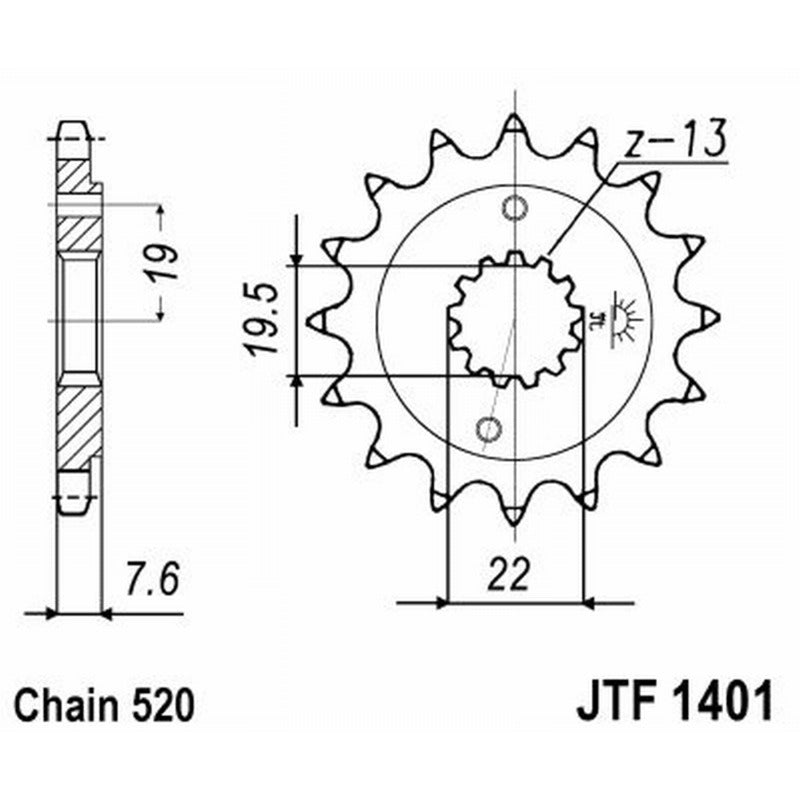 Jt Ritzel Jt 1401 Z14 Zähne JTF1401.14