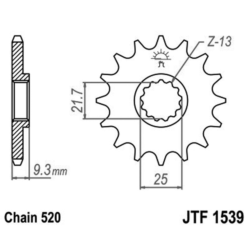 Jt Ritzel Jt 1539 Z15 Zähne JTF1539.15