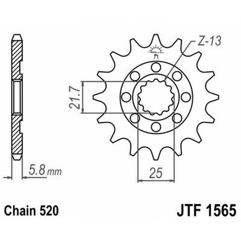 Jt Ritzel Jt 1565 Z13 Zähne JTF1565.13