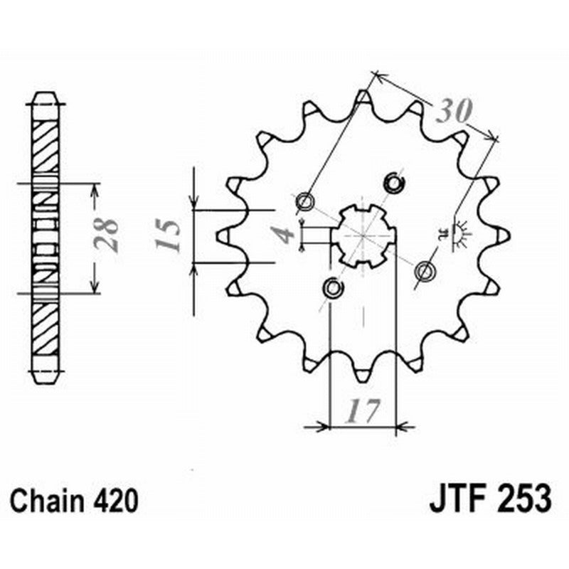 Jt Ritzel Jt 253 Z17 Zähne JTF253.17