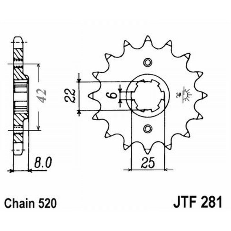Jt Pinion Jt 281 Z13 teeth JTF281.13