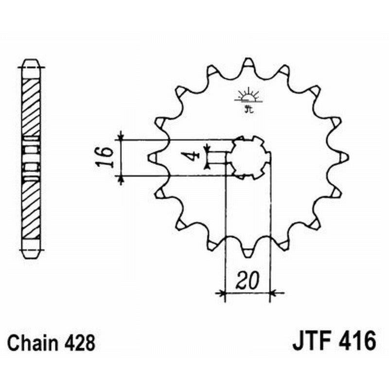 Jt Ritzel Jt 416 Z15 Zähne JTF416.15