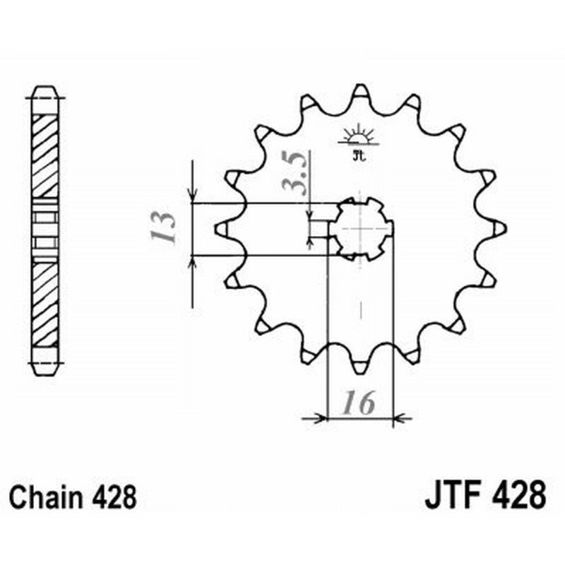 Jt Ritzel Jt 428 Z13 Zähne JTF428.13