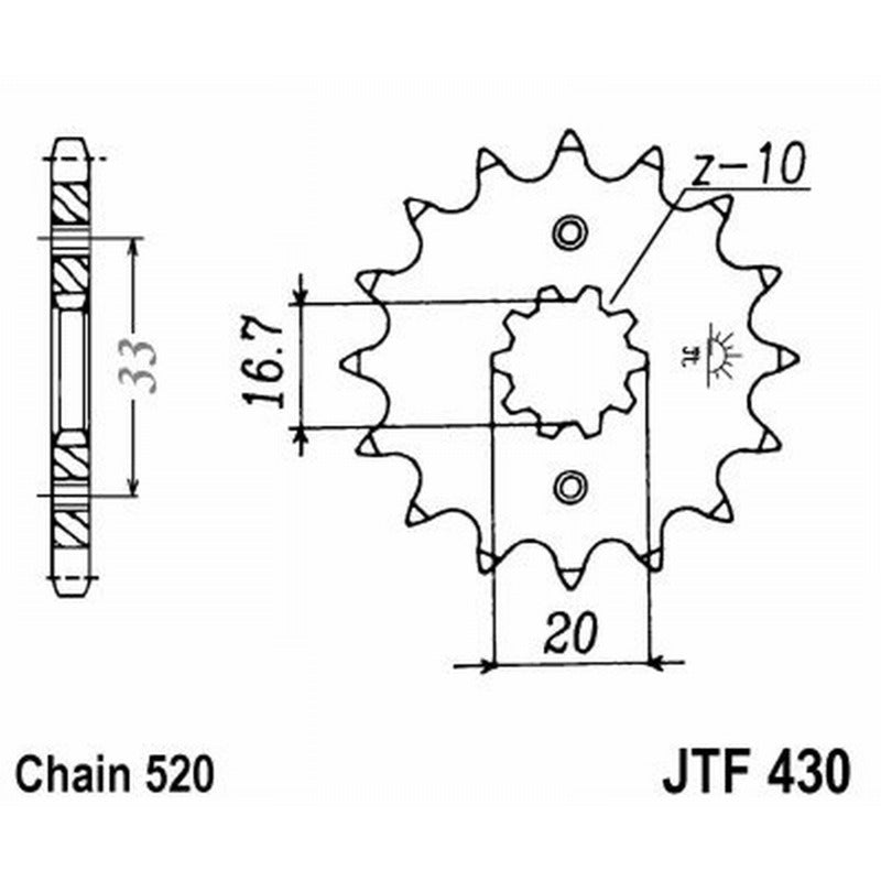 Jt Ritzel Jt 430 Z14 Zähne JTF430.14