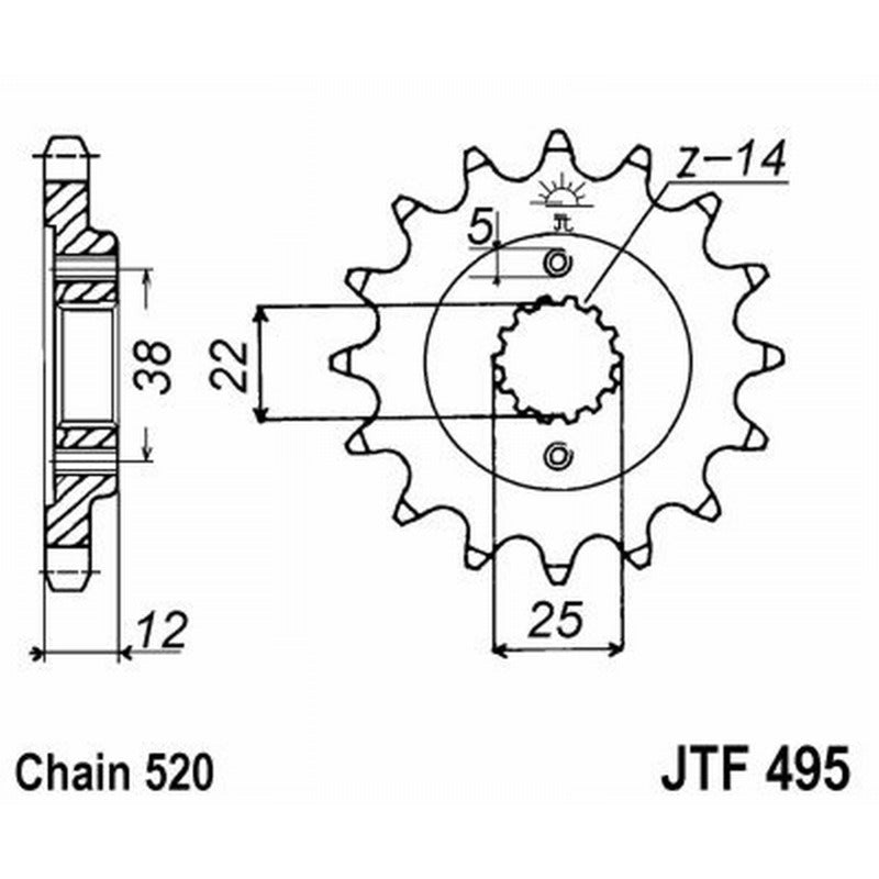 Jt Ritzel Jt 495 Z15 Zähne JTF495.15