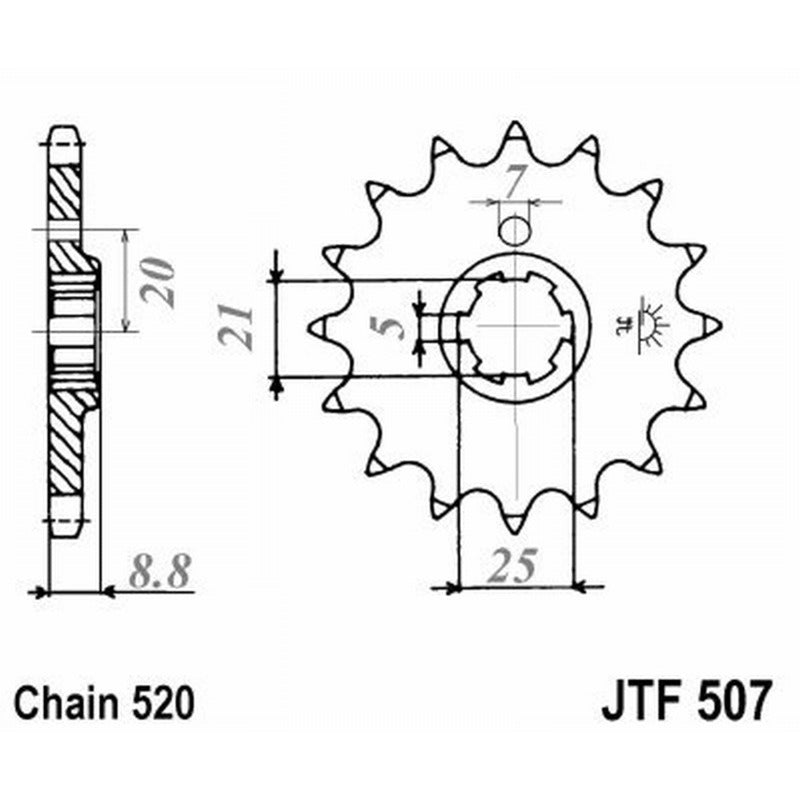 Jt Ritzel Jt 507 Z15 Zähne JTF507.15
