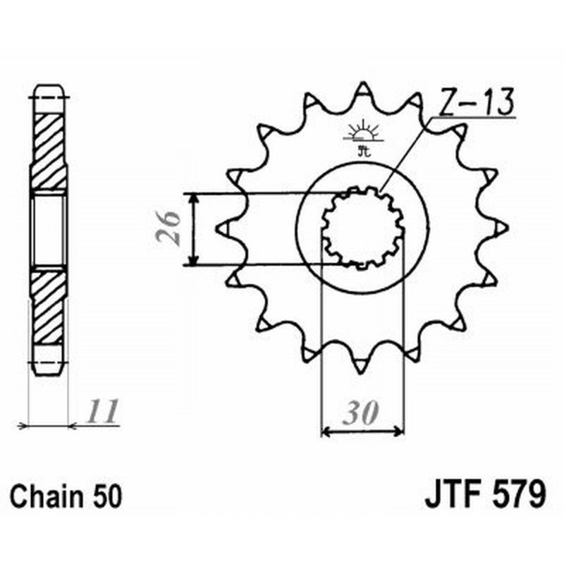 Jt Kettenrad Jt 579 Z17 Zähne JTF579.17