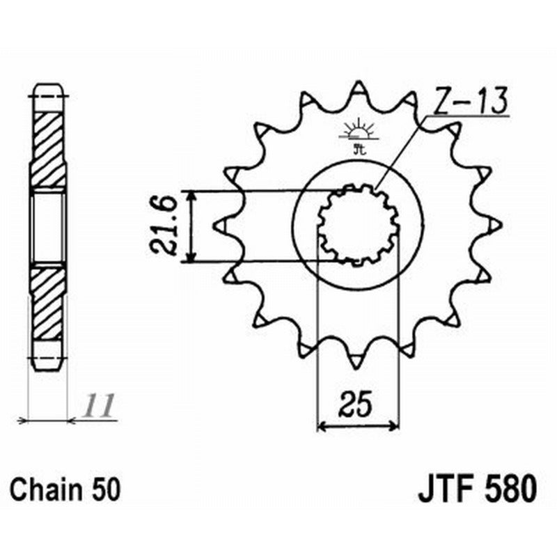 Jt Ritzel Jt 580 Z16 Zähne JTF580.16