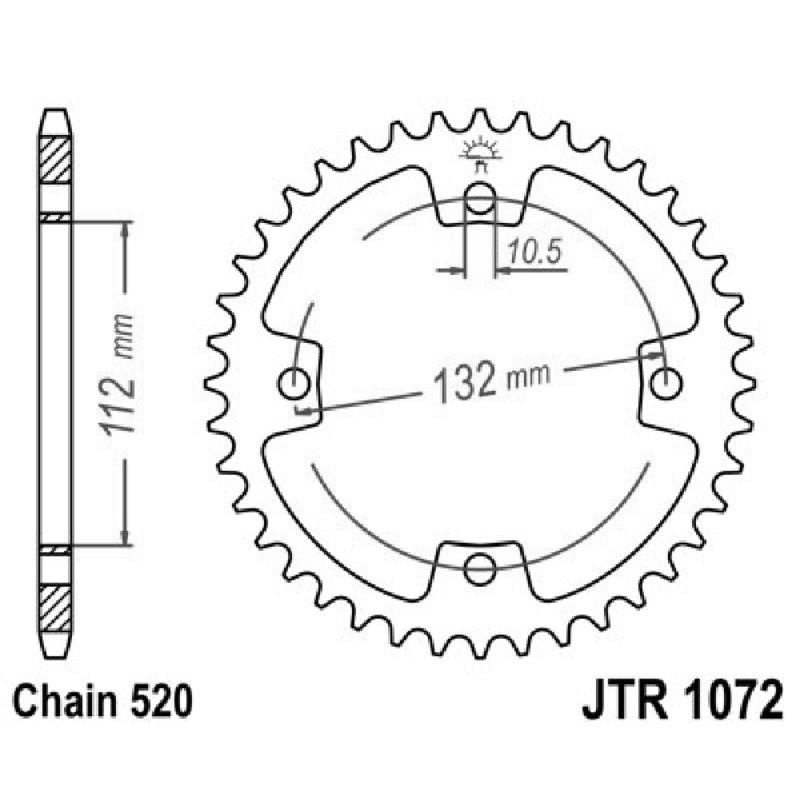 Jt Crown Jt 1072 Z38 teeth JTR1072.38