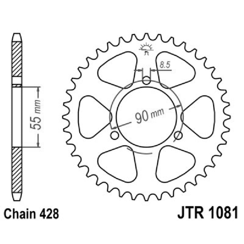 Jt Crown Jt 1081 Z46 teeth JTR1081.46