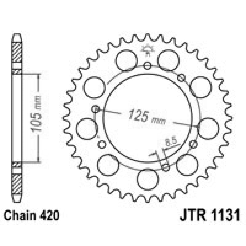 Jt Crown Jt 1131 Z50 teeth JTR1131.50