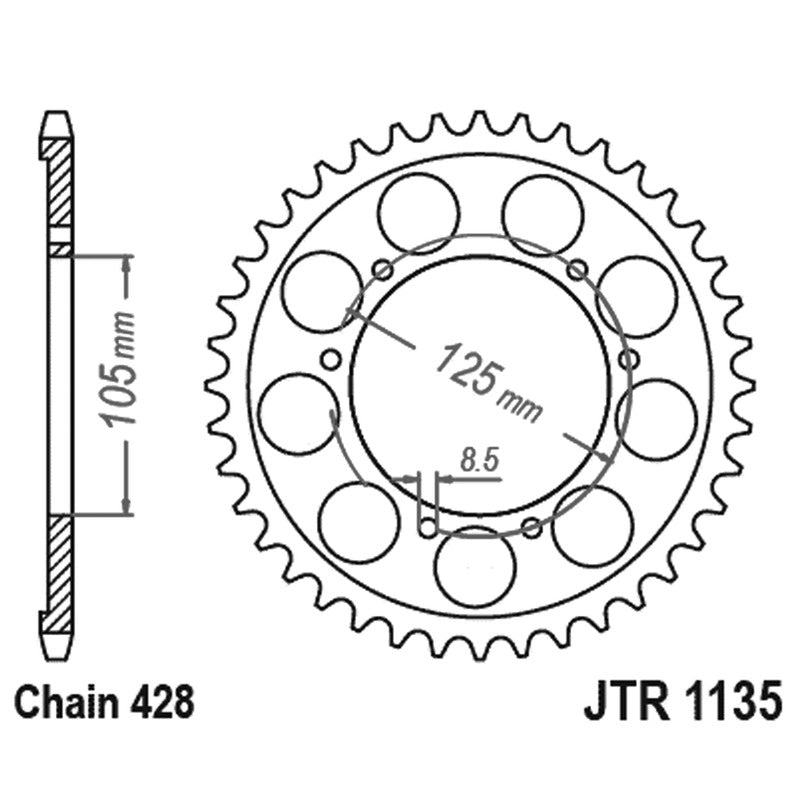 Jt Crown Jt 1135 Z69 teeth JTR1135.69