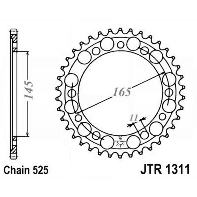 Jt Crown Jt 1311 Z44 teeth JTR1311.44