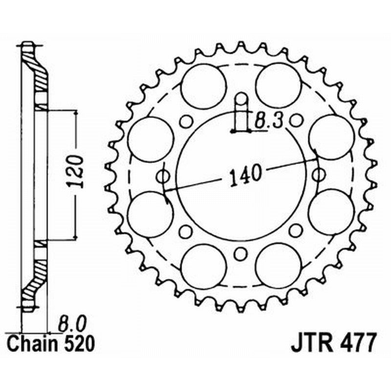 Jt Crown Jt 477 Z43 Zähne JTR477.43