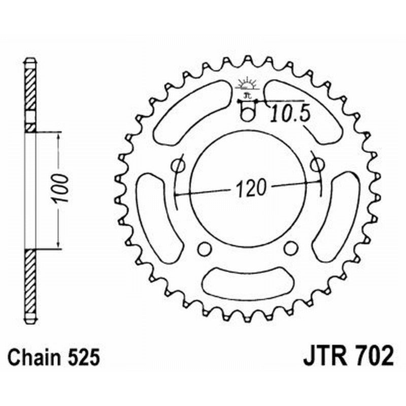 Jt Crown Jt 702 Z44 teeth JTR702.44