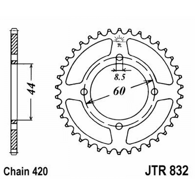 Jt Crown Jt 832 Z42 teeth JTR832.42