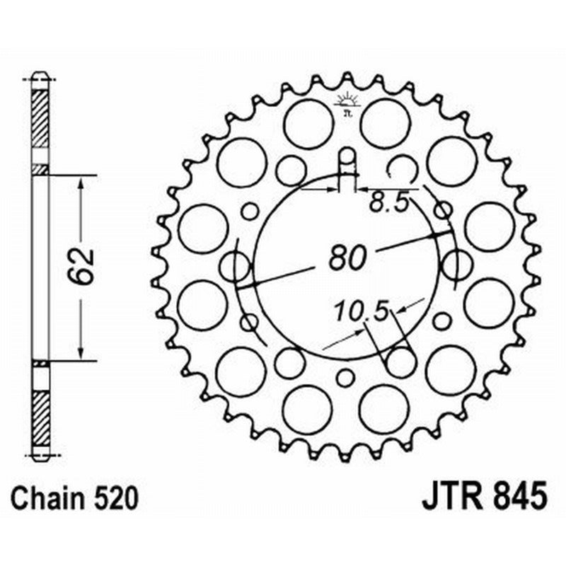Jt Crown Jt 845 Z45 Zähne JTR845.45