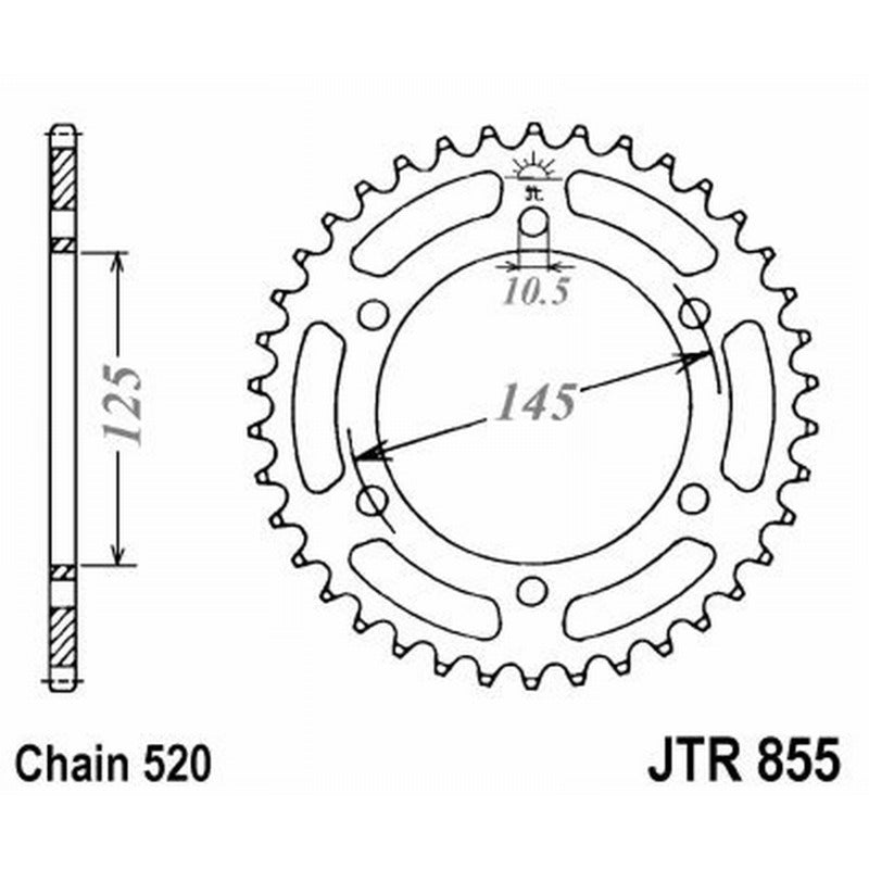 Jt Crown Jt 855 Z45 teeth JTR855.45
