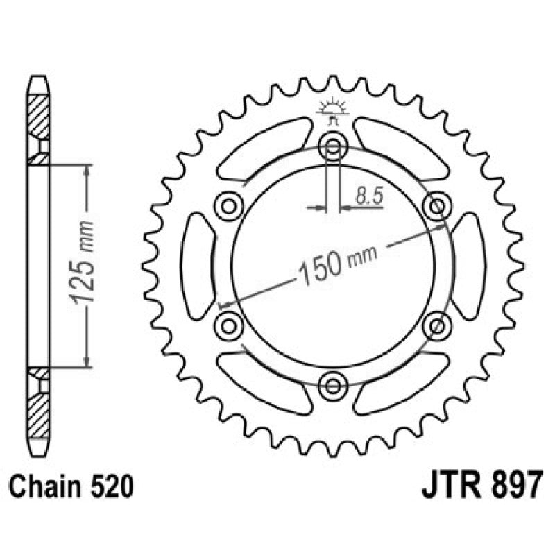 Jt Crown Jt 897 Z42 Teeth Sc JTR897.42SC