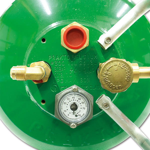 PRAKTO CAMPER VAN Gasflaschen-KIT 26,3-Liter-Zylinder + EUROPA-KIT UND DÜSE
