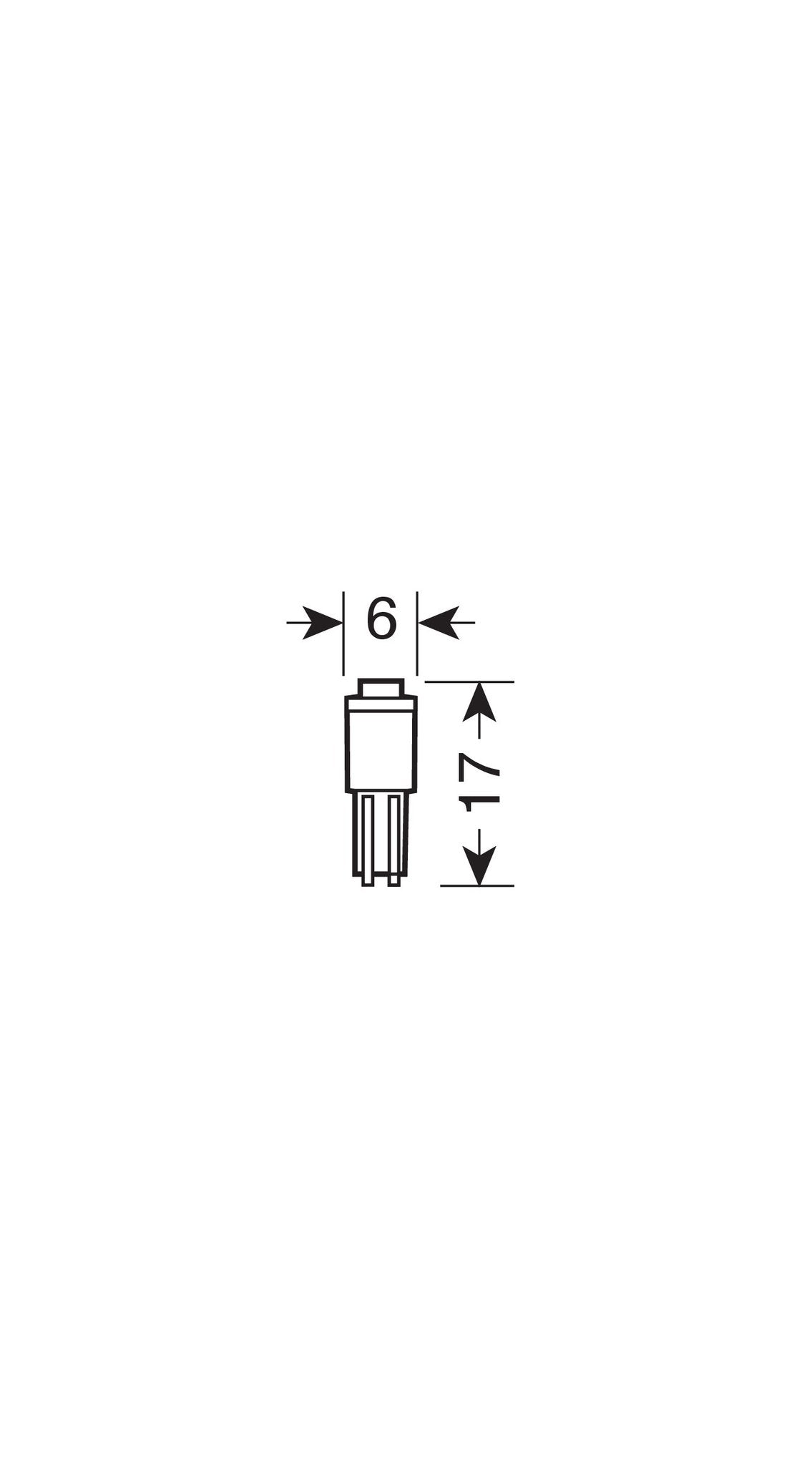 Pilot 12V Hyper-Led 2 1 SMD x 2 chips (T5) W2x4,6d 2 pz D/Blister Rosso
