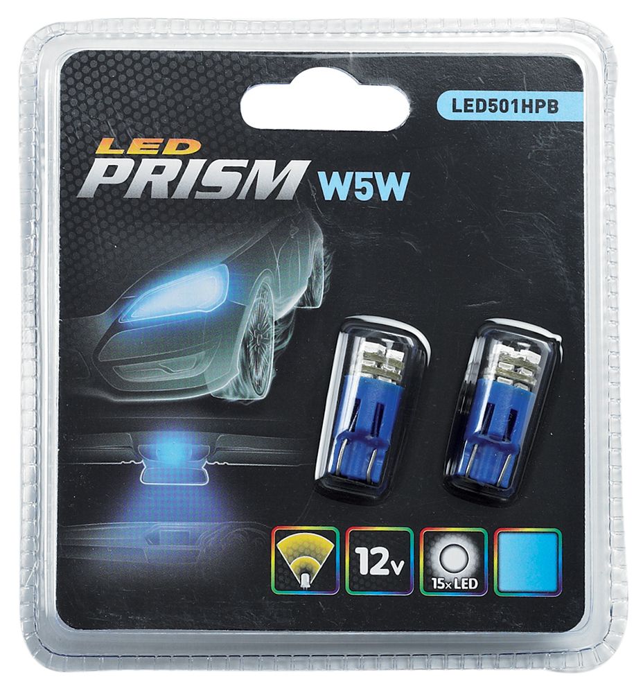 Bombillas LED de anillo 12V W5W/W3W Azul Prisma