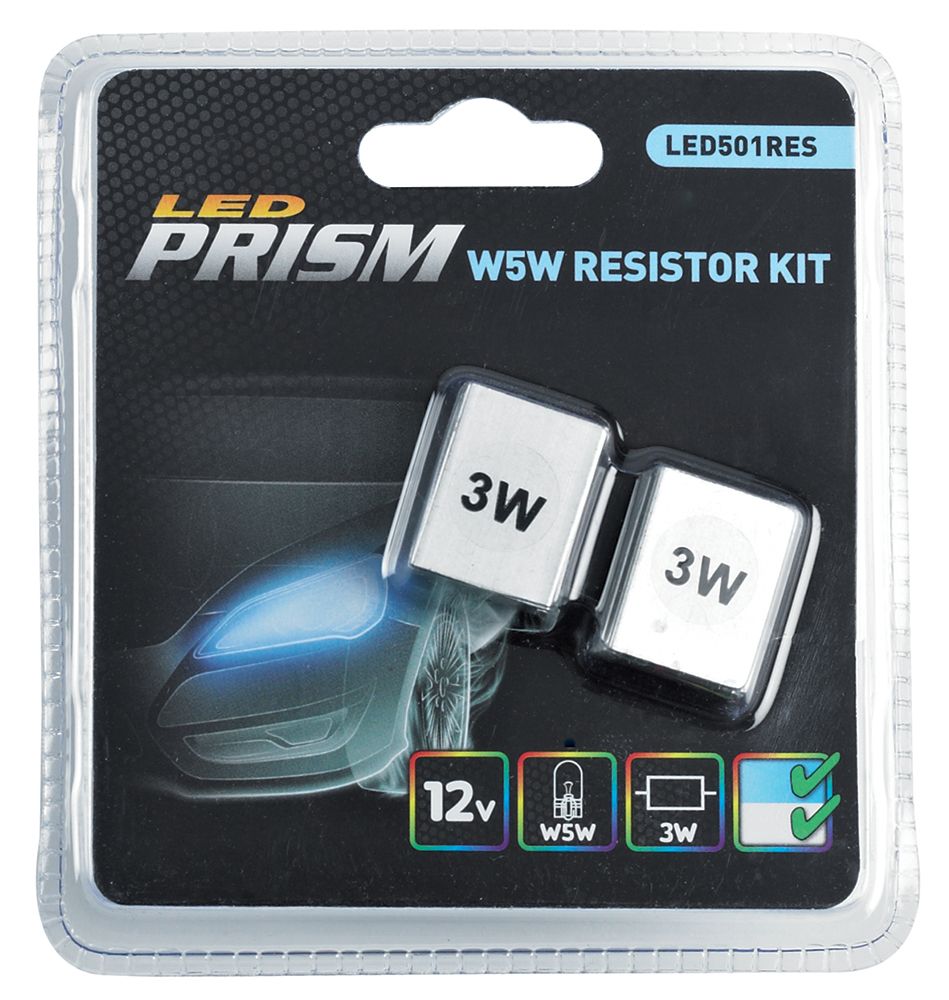 Ringpaar aus 12V 3W Widerständen für W5W/W3W LED-Lampen
