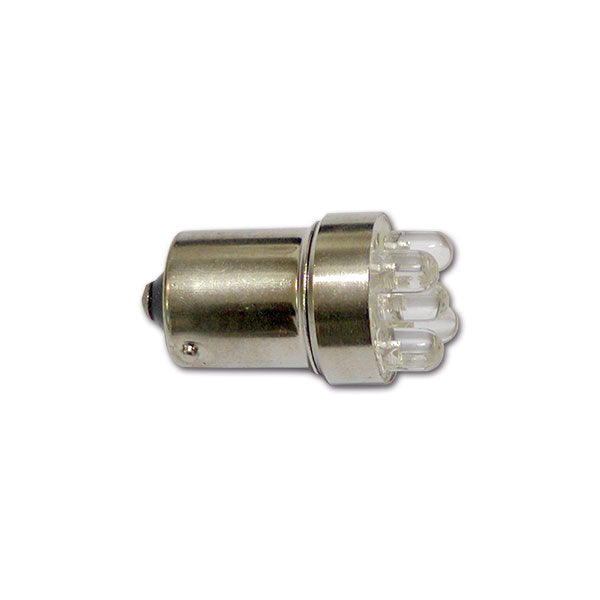 Lampadina attacco BA15s a 5 led bianchi LMA9611