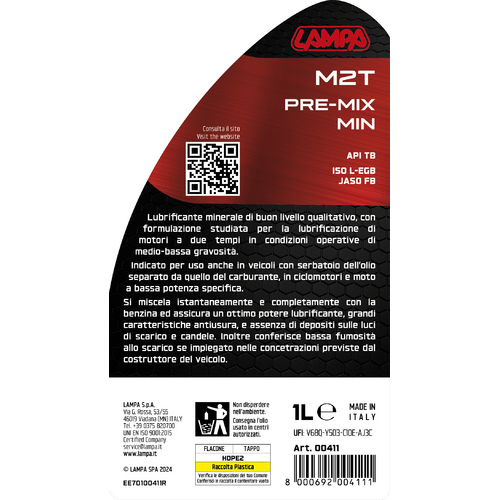 Lampa M2T Pre-Mix Min, 2-Takt-Scooteröl - 1 L 00411