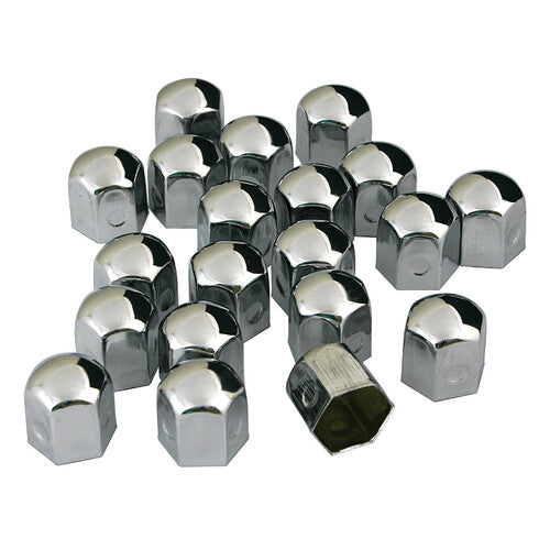Pilot Chromed Caps, copribulloni in acciaio cromato - diametro 17 mm