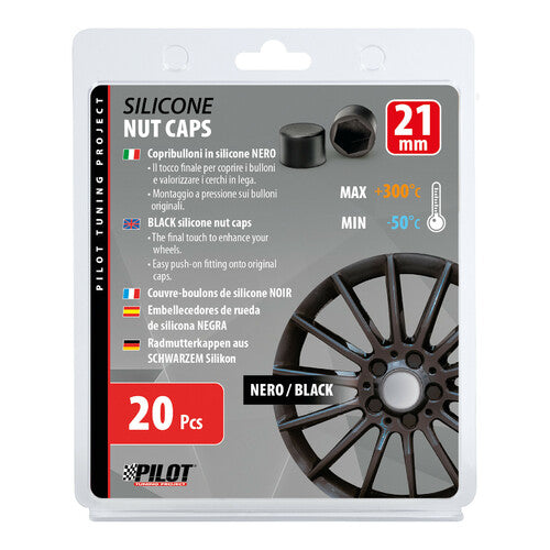 Cubiertas de silicona para pernos Pilot, 20 piezas - 21 mm