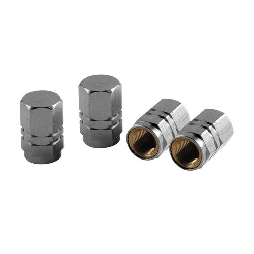 Juego de 4 tapas de válvula hexagonales Pilot Sport-Cap de aluminio