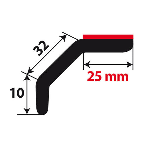 Alerón de parachoques de goma Pilot SK-2 Uni-Skirt - 32+10 mm