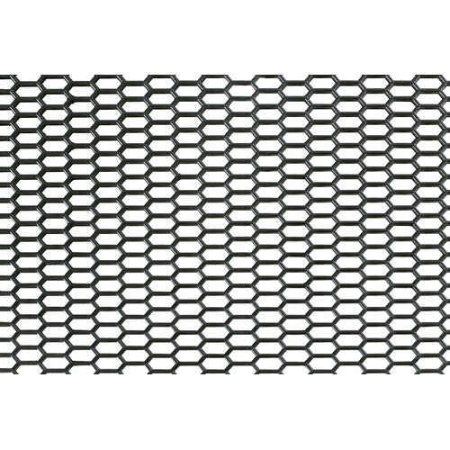Rejilla de ventilación Pilot Original-Look de PP, hexágono fino, 8x18 mm, 120x40 cm, negra