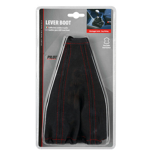 Funda de palanca de cambios Pilot negra y roja