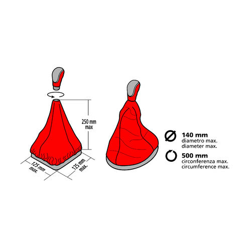 Pilot Gear Shift Boot with Ring - Black