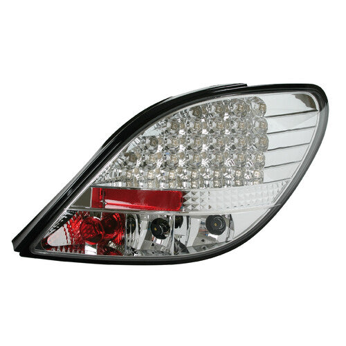 Par de luces traseras LED Pilot - Compatible con Peugeot 207 (5/06>) - Cromado